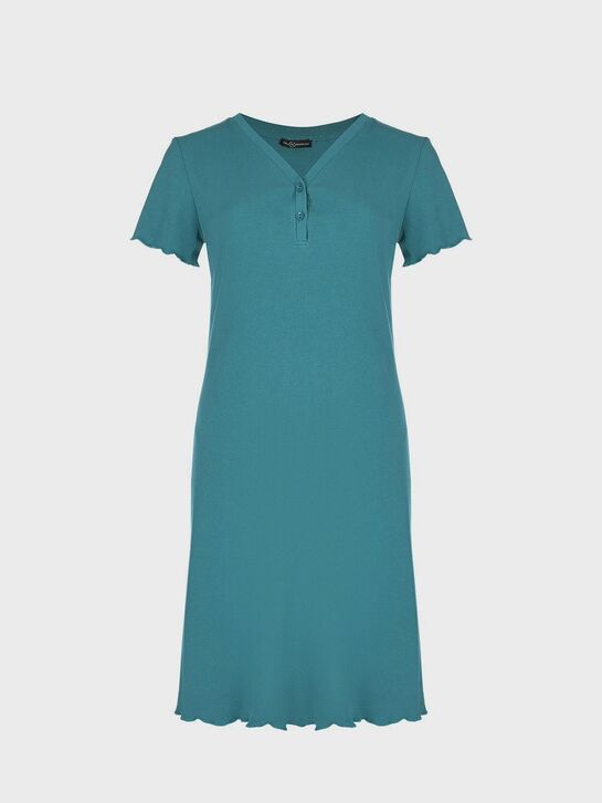 Ночная рубашка цвета морской волны Dan Maralex | Фото 1