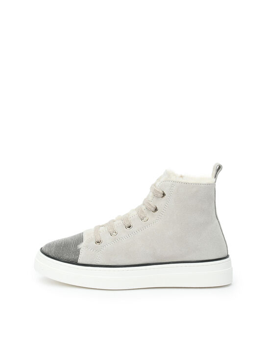 Кеды высокие с мехом Brunello Cucinelli | Фото 1