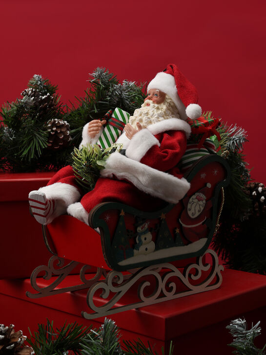 Новогодний сувенир Санта в санях 28Xx16×26 см Timstor | Фото 2