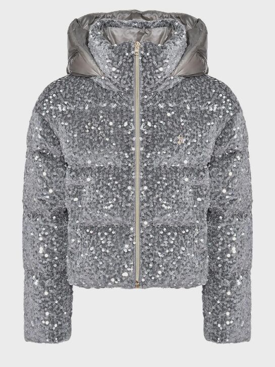 Куртка с серебристыми пайетками Herno | Фото 1