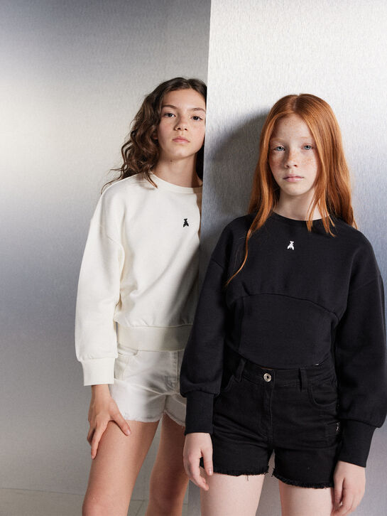 Свитшот укороченный, черный Patrizia Pepe | Фото 2