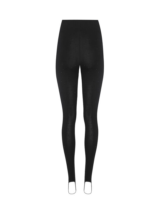 Леггинсы со стразами, черные Flashin | Фото 6