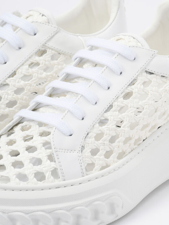 Кеды плетеные, белые Casadei | Фото 7