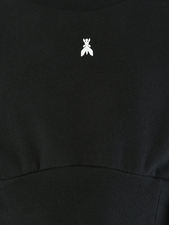 Свитшот укороченный, черный Patrizia Pepe | Фото 4