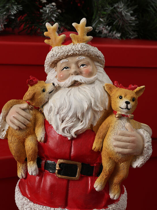 Новогодний сувенир Санта с собакой 14,7×11,3×32 см Timstor | Фото 4