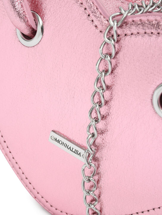 Сумка в форме сердца, розовая Monnalisa | Фото 4