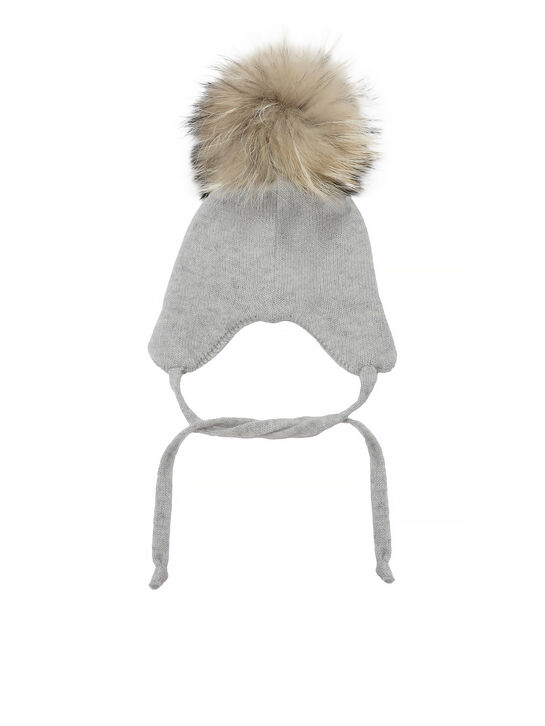 Шапка из шерсти и кашемира с меховым помпоном Il Trenino | Фото 2