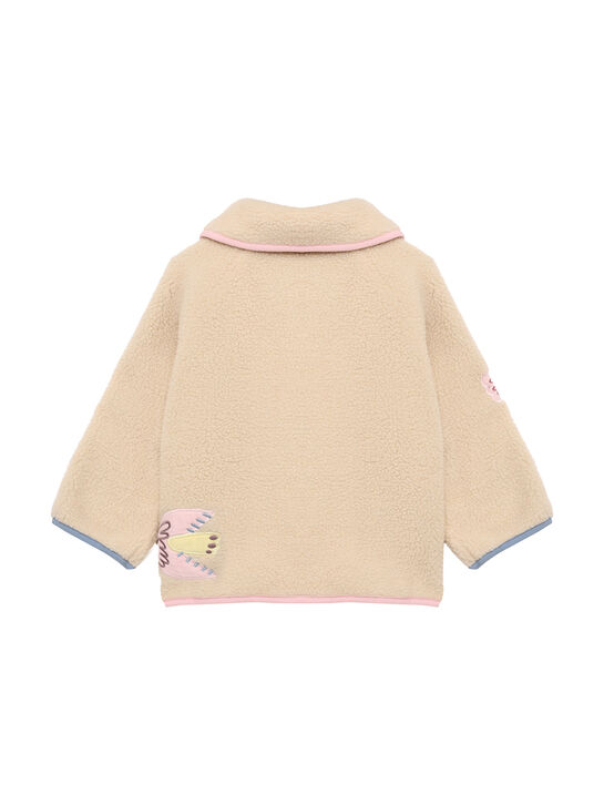 Шуба с патчами в виде птиц, бежевая Stella McCartney | Фото 2