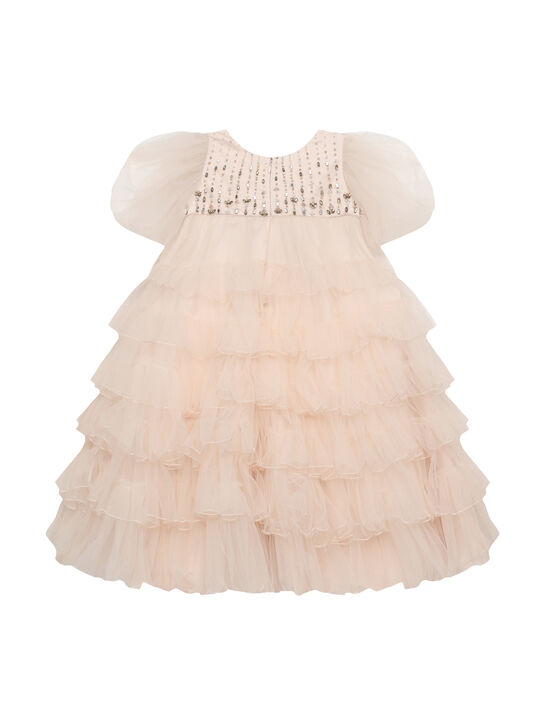 Платье с рукавами-фонариками, розовое Maison Ava | Фото 2