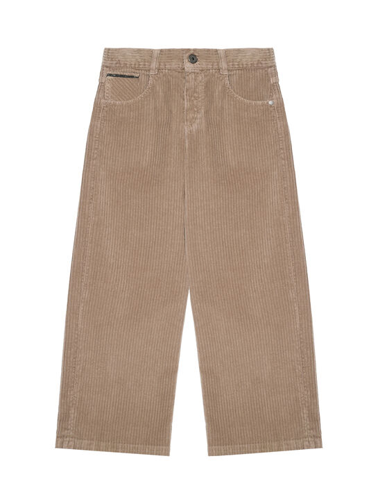 Брюки вельветовые 5 карманов, коричневые Brunello Cucinelli | Фото 1