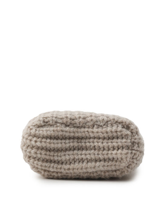 Пинетки вязаные, бежевые Maglificio di Verona | Фото 7