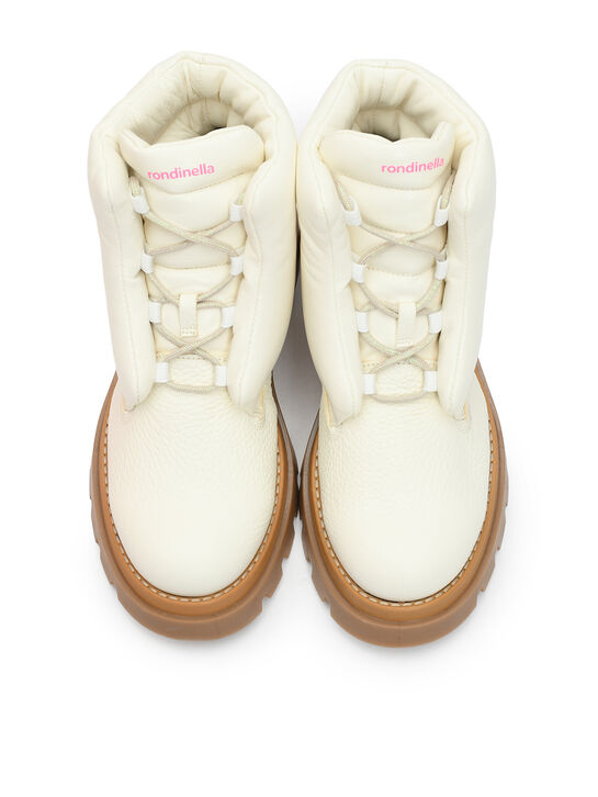 Ботинки с флисовой подкладкой, кремовые Rondinella | Фото 4