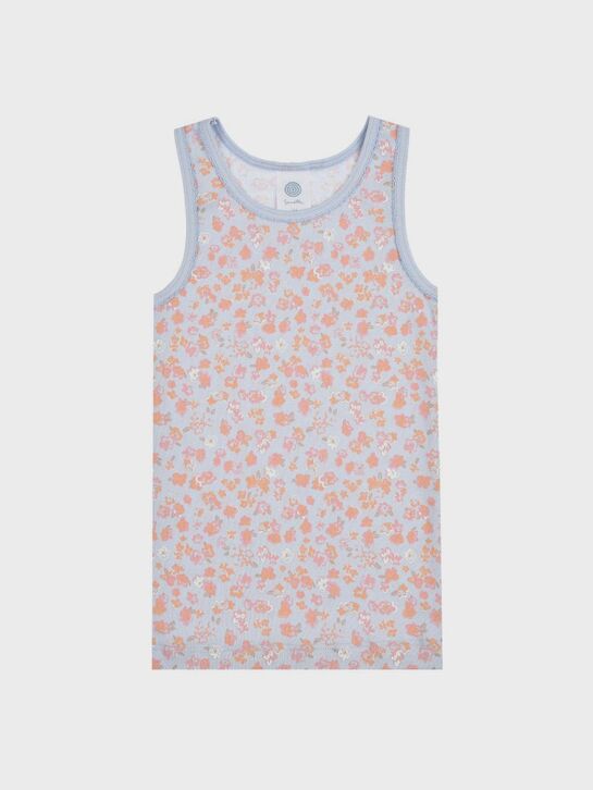 Майка в мелкий цветок, голубая Sanetta | Фото 1