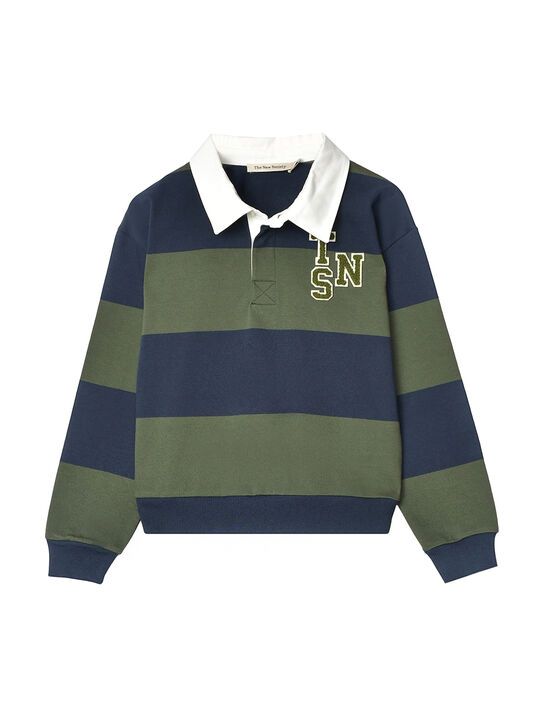 Толстовка-поло в широкую полоску The New Society | Фото 1