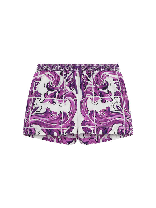 Шорты из поплина, принт &quot;майолика&quot; Dolce&Gabbana | Фото 1