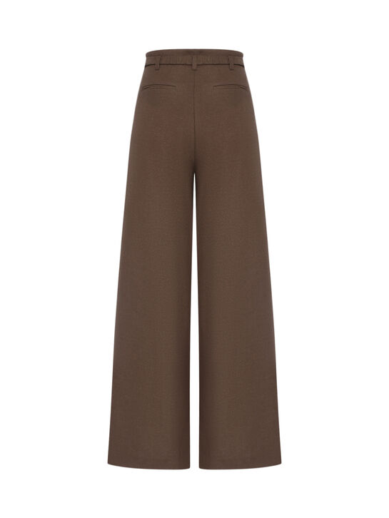 Брюки свободного кроя, коричневые Dan Maralex | Фото 7