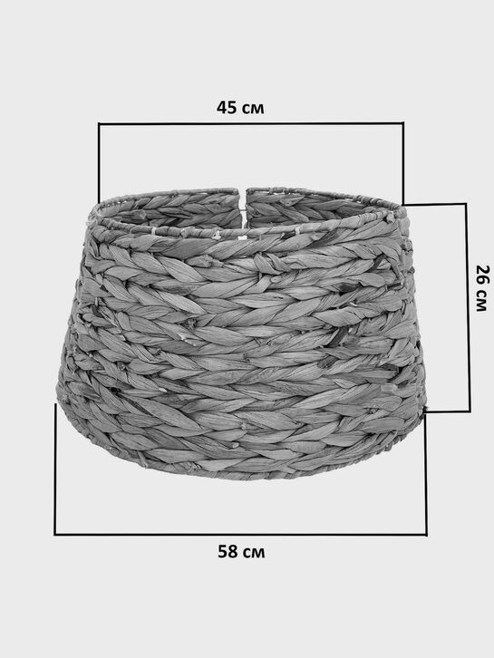 Корзина для елки разборная джутовая с красной полосой, коричневая, 26x58 см Luca Lighting | Фото 5