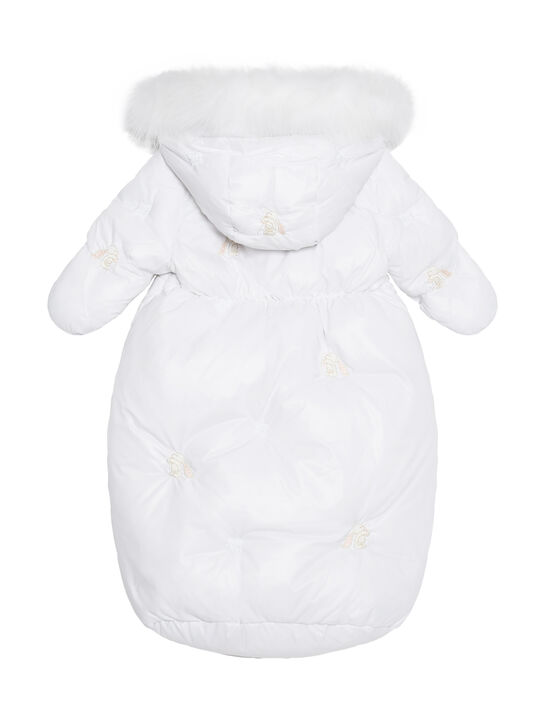 Конверт с отделкой мехом лисы, белый Manudieci | Фото 2