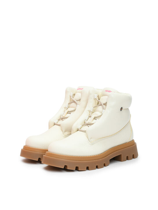 Ботинки с флисовой подкладкой, кремовые Rondinella | Фото 2