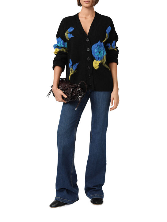 Кардиган с розами, интарсия Blumarine | Фото 2