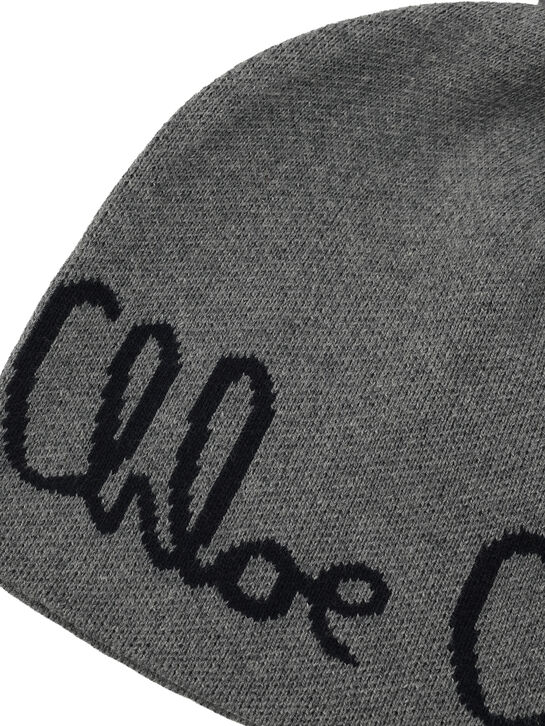 Шапка с помпоном и лого Chloe | Фото 3