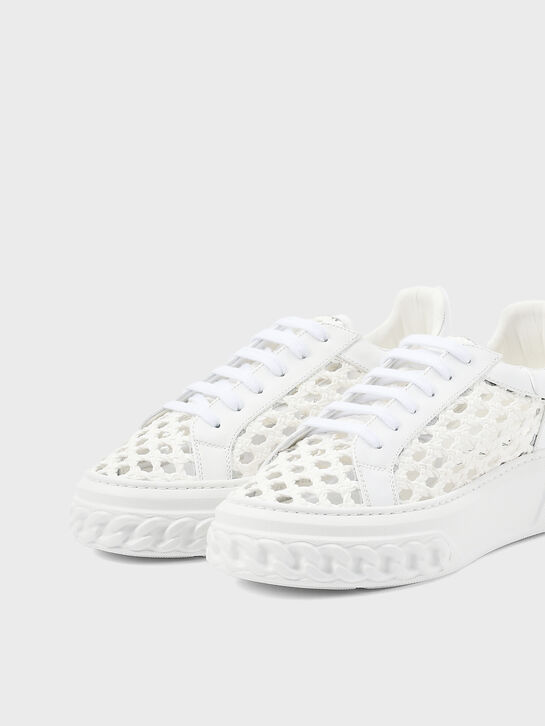 Кеды плетеные, белые Casadei | Фото 6