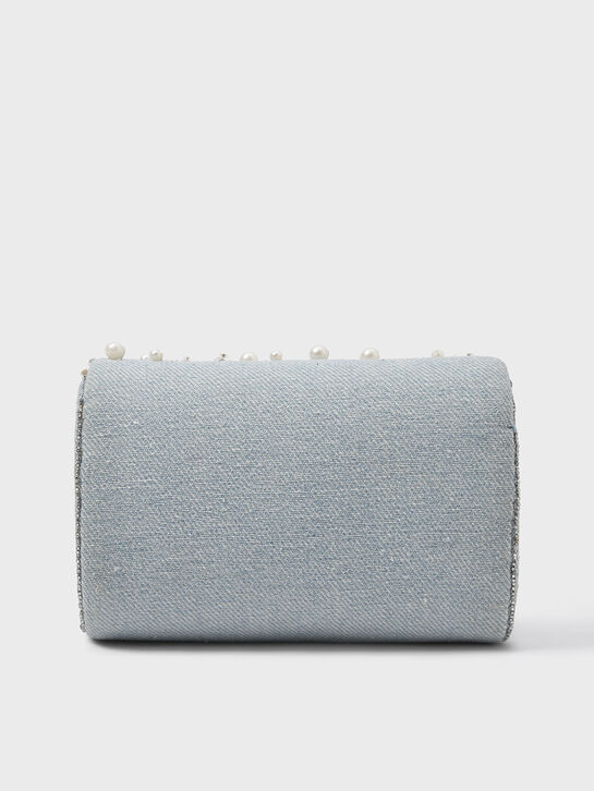 Сумка джинсовая с жемчугом Maison Ava | Фото 5