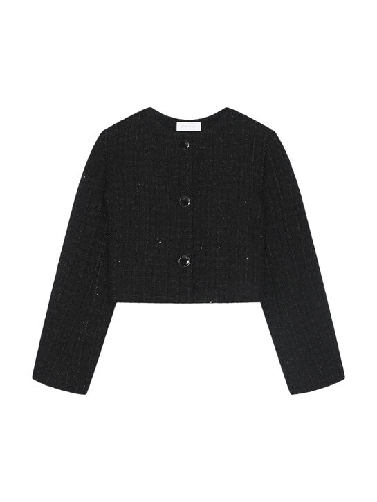 Пиджак с застежой на пуговицы, черный Monnalisa | Фото 1
