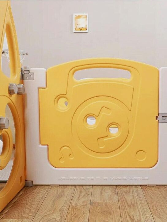 Манеж Kids SUPREME Music 160x160 Yellow с качелями UNIX Kids | Фото 3