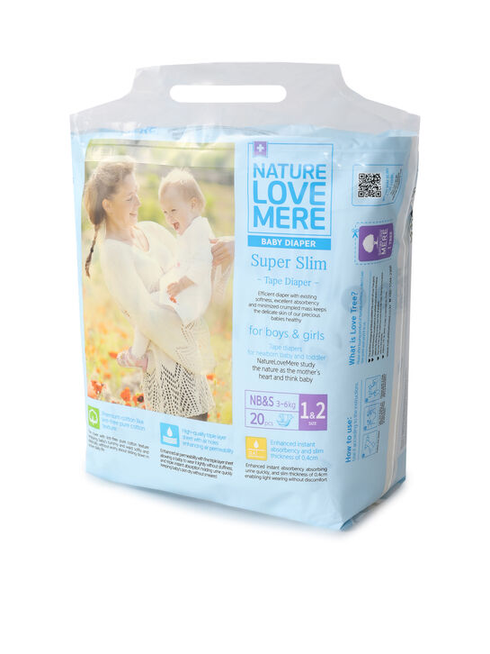 Подгузники Super Slim, размер NB-S 3-6 кг NATURE LOVE MERE | Фото 2