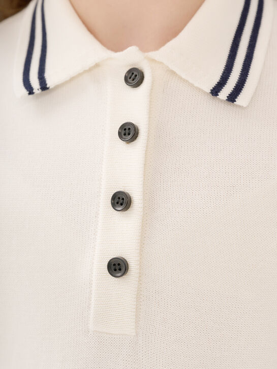 Платье-поло, белое KengLabel | Фото 4