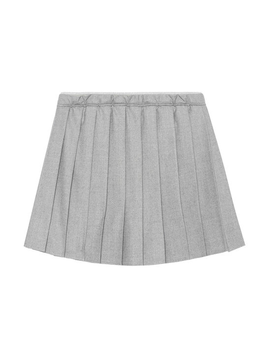 Юбка из смесовой шерсти, серая Brunello Cucinelli | Фото 1