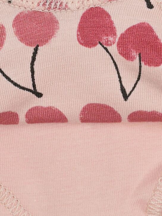 Комплект трусов-шортиков с принтом вишни + однотонные, 2шт Sanetta | Фото 3