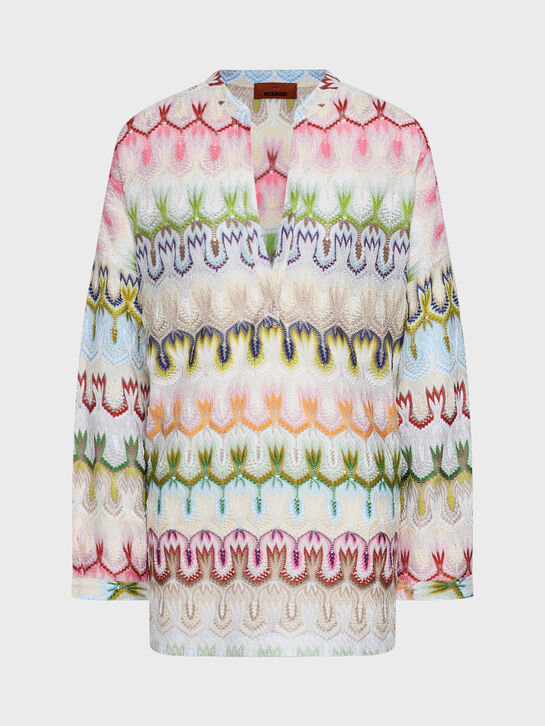 Блузон с орнаментом и V-образным вырезом Missoni | Фото 1