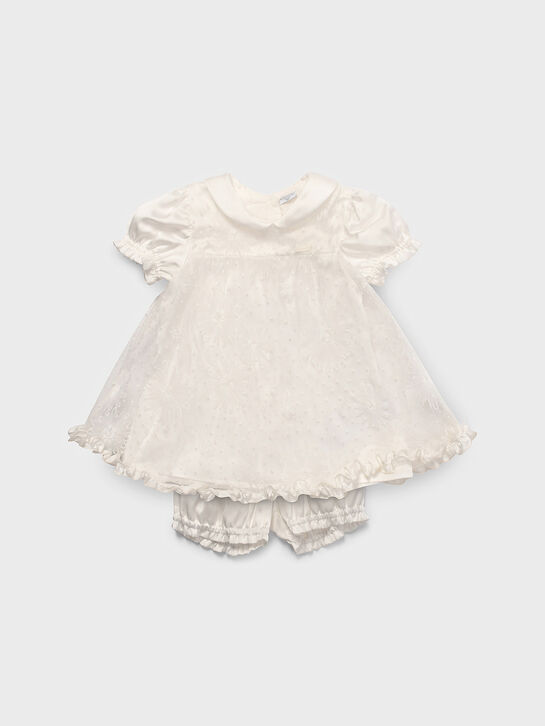 Комплект: платье и шорты, белый Monnalisa | Фото 1