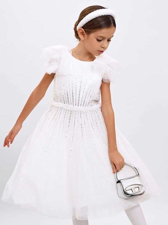 Ободок со стразами, белый Junona | Фото 2