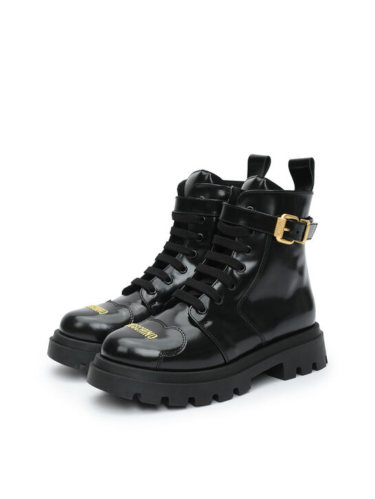 Ботинки с пряжками, черные Moschino | Фото 2