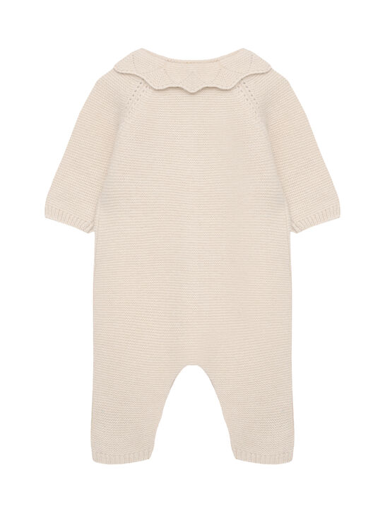 Комбинезон из кашемира, кремовый Oscar et Valentine | Фото 2