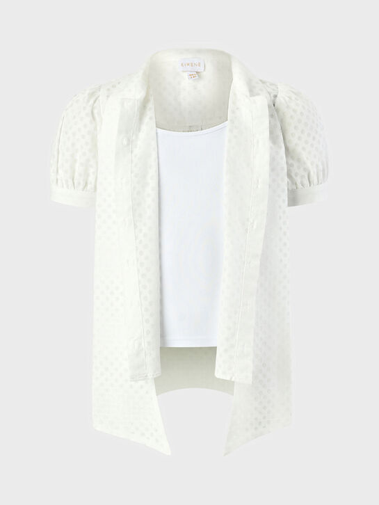 Блуза из шифона, белая Eirene | Фото 4