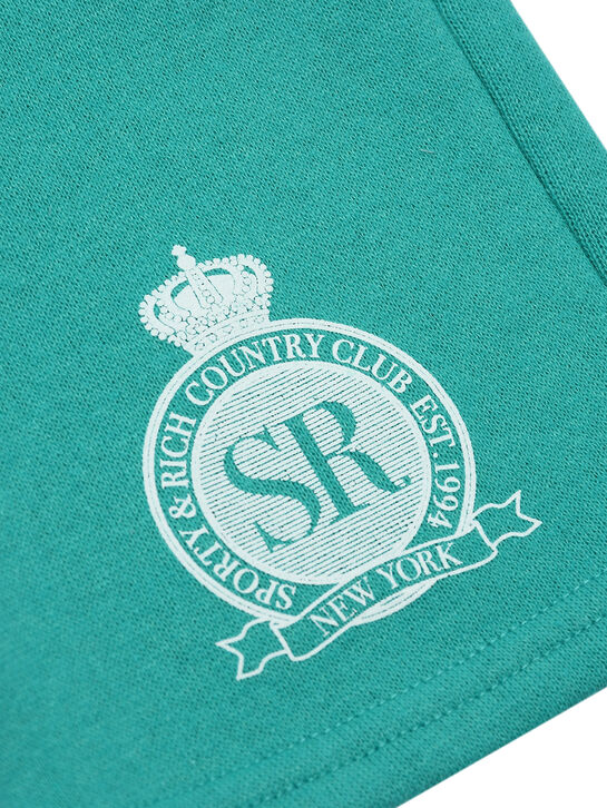 Зеленые шорты с логотипом Sporty&Rich | Фото 3