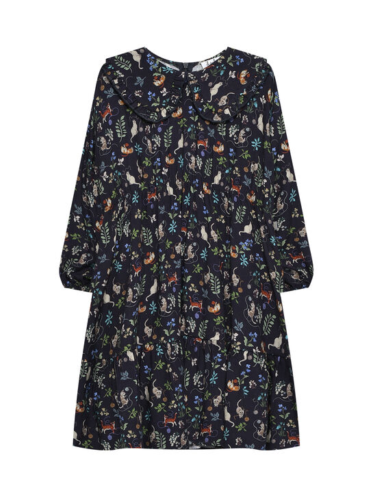 Платье с растительным принтом IL Gufo | Фото 1