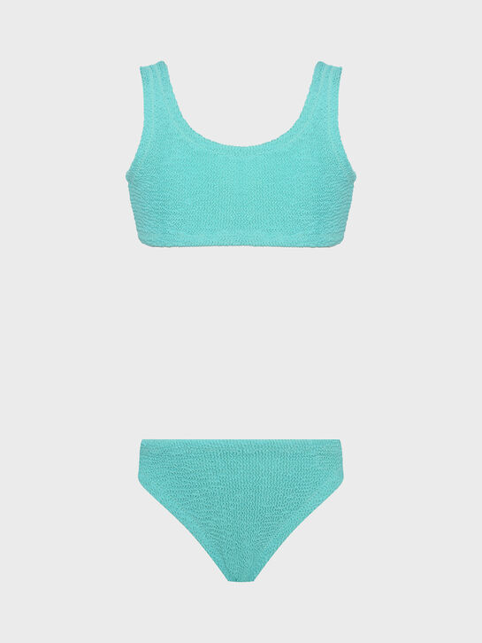 Купальник из жатой ткани, бирюзовый Saint Barth | Фото 1