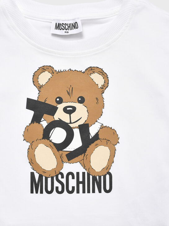 Комплект футболка+велосипедки, принт мишка Moschino | Фото 3