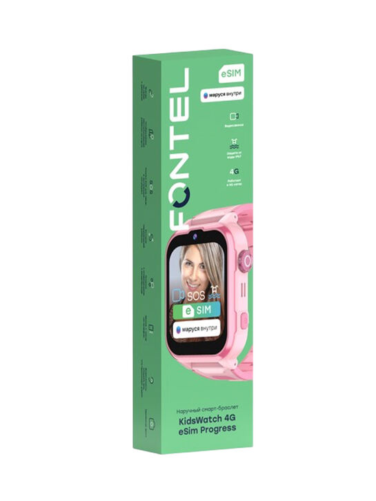 Смарт-часы Fontel KidsWatch 4G eSim Progress 8 Гб Розовый 2G, 3G, 4G WiFi, Bluetooth, GPS  | Фото 5