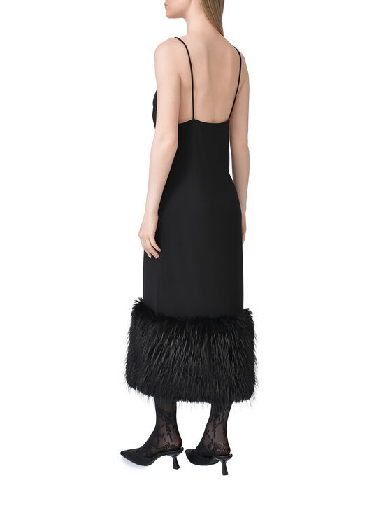 Платье-комбинация с отделкой эко-мехом Flashin | Фото 7