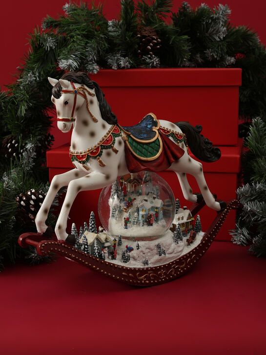 Новогодний сувенир Лошадка-качалка 32,3×12,7×27,6 см Timstor | Фото 2