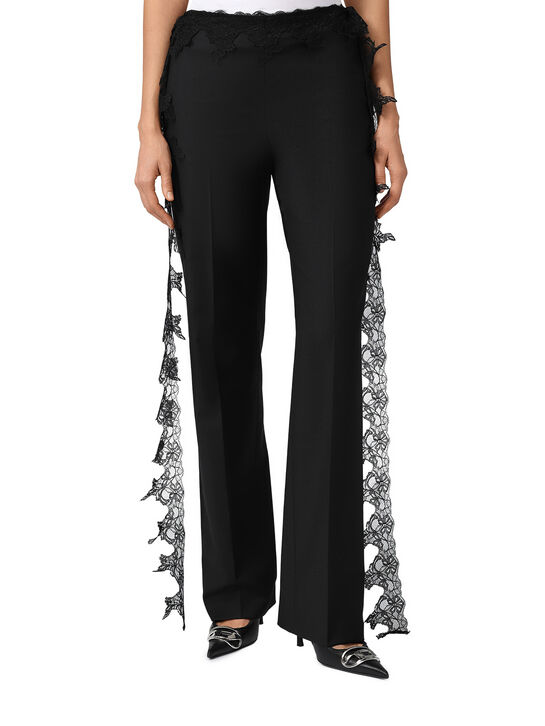 Брюки с кружевным поясом, черные Blumarine | Фото 3
