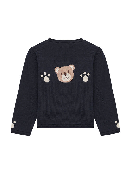 Джемпер, принт мишка и лапки Maglificio di Verona | Фото 2