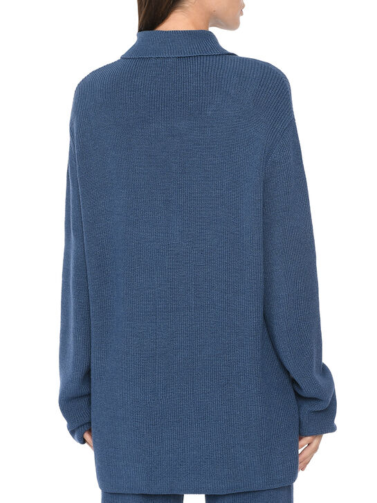 Кардиган с отложным воротником, синий Dan Maralex | Фото 5