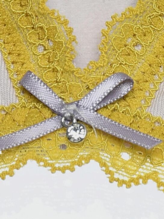 Бюстгальтер с желтой кружевной тесьмой Sanetta | Фото 3